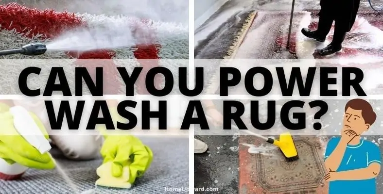 can you power wash a rug