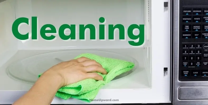 cleaning a microwave