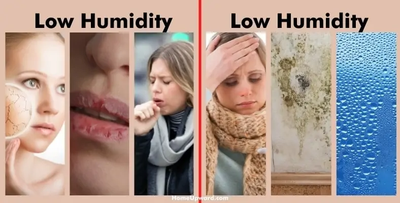what are the symptoms of high or low humidity