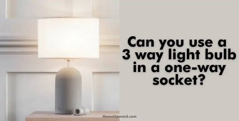 can you use a 3 way light bulb in a one way socket