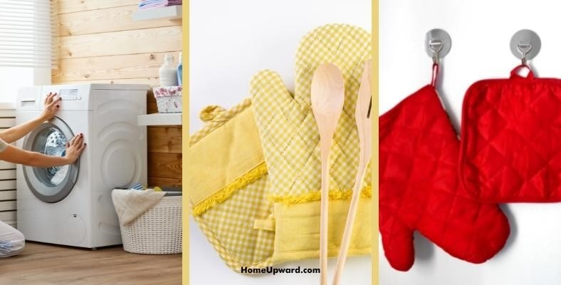 how to wash fabric and other oven mitt types