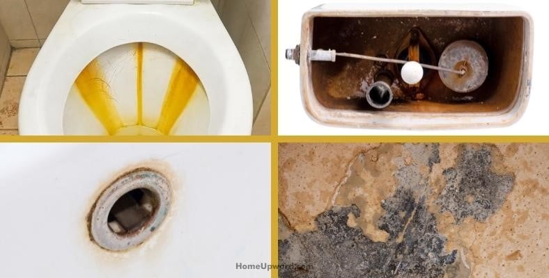 what causes limescale build up in a toilet