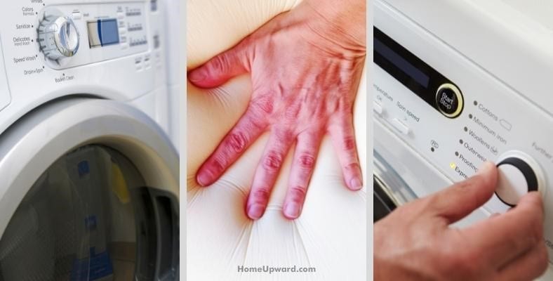 can you put memory foam in the dryer or washing machine