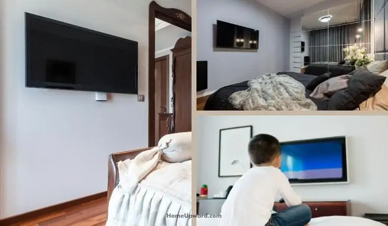 how high should you mount a tv in the bedroom featured image