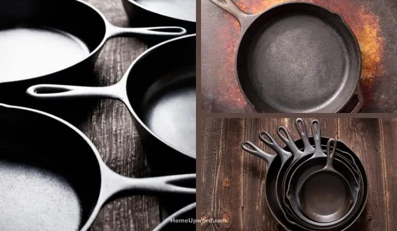 how to strip and season cast iron skillets and pans featured image